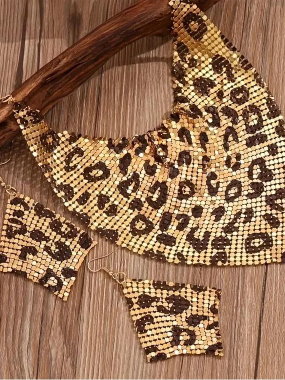 NWT No Label 3pc Animal Print Jewelry Set - Picture 3 of 7